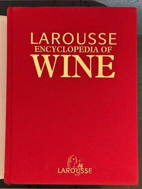 Larousse Encyclopedia of Wine w Embossed Gold - Vintage Cloth Coffee Table Book
